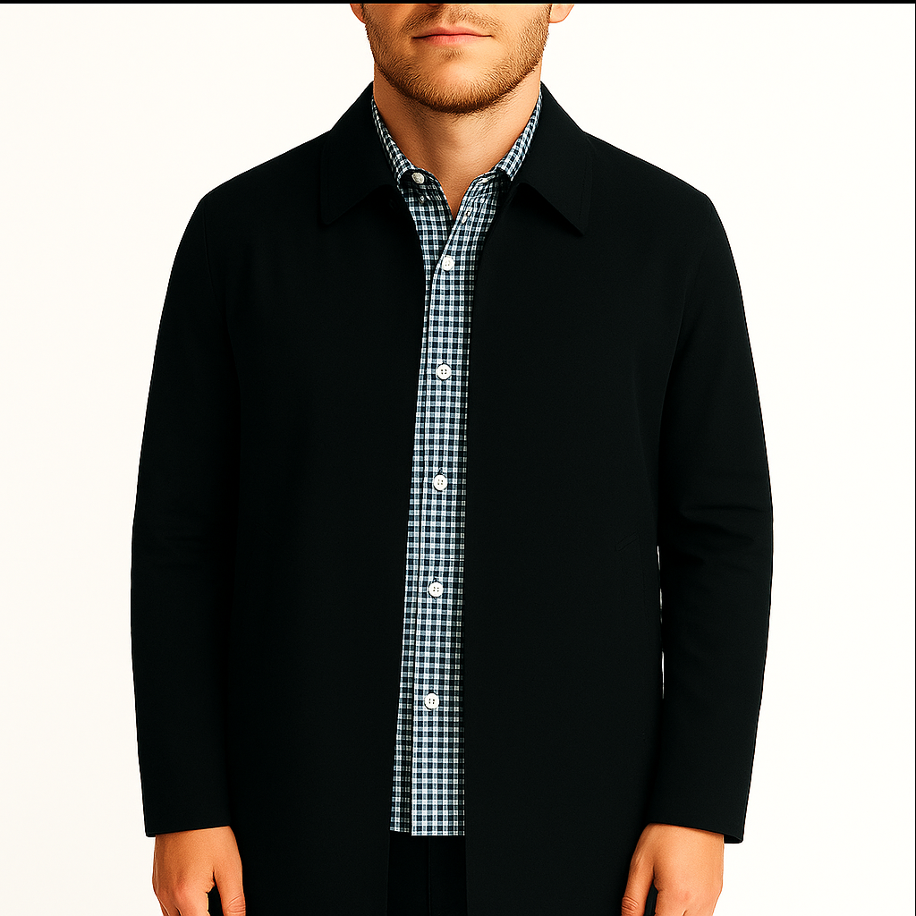 Męska kurtka wiosenna z podszewką i kołnierzem