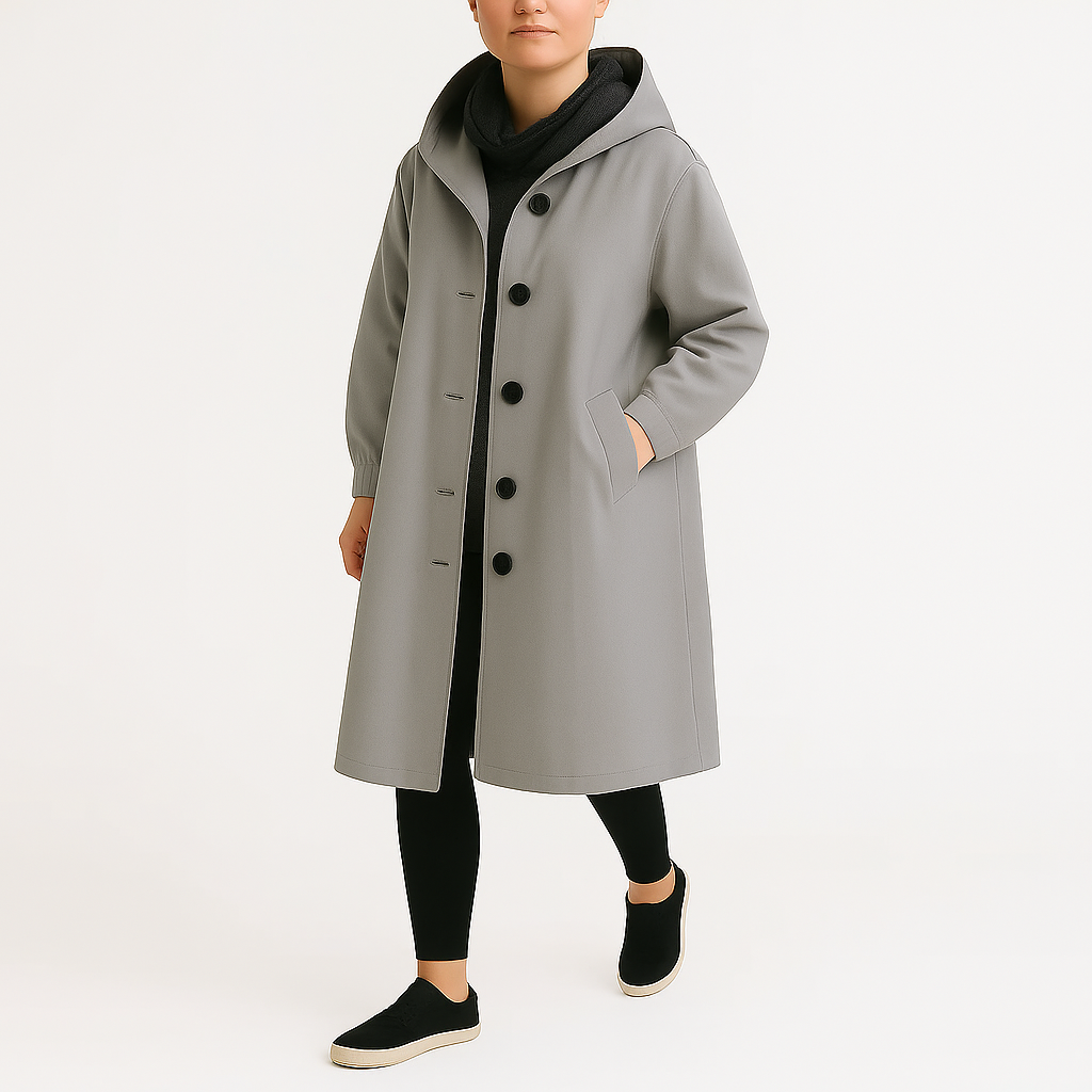 Damski płaszcz przeciwdeszczowy z klasycznym krojem