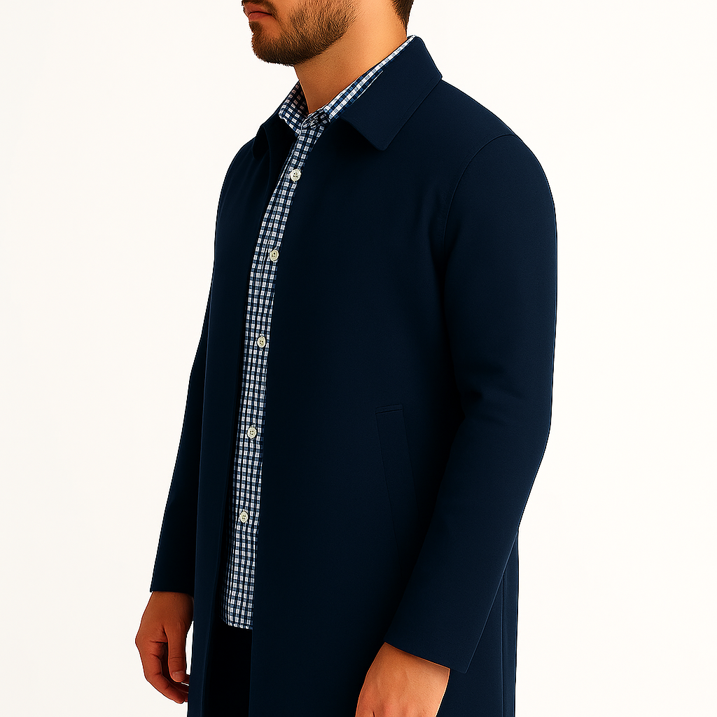 Męska kurtka wiosenna z podszewką i kołnierzem