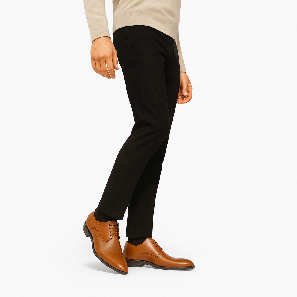 Męskie buty letnie sznurowane z przewiewnym materiałem